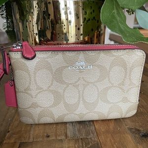 Coach Double Zip Wallet Wristlet